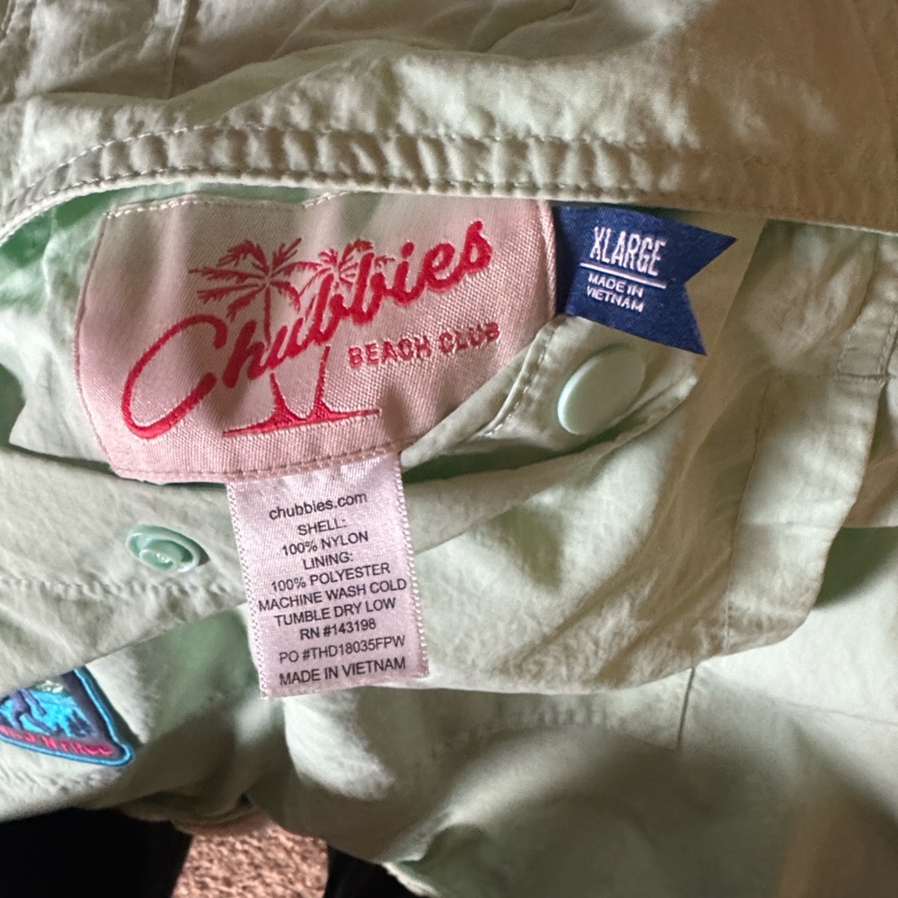 Chubbies reversible pullover jacket - mint green … - image 8